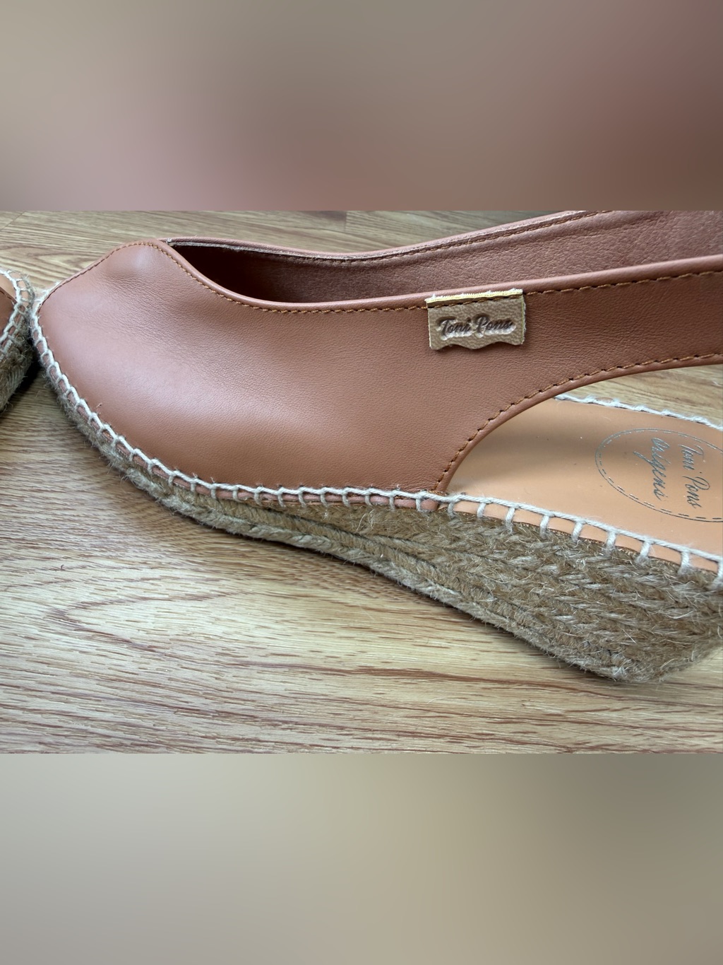 Toni Pons Wedge Bernia-P Tan Leather Espadrilles — image 6 of 8